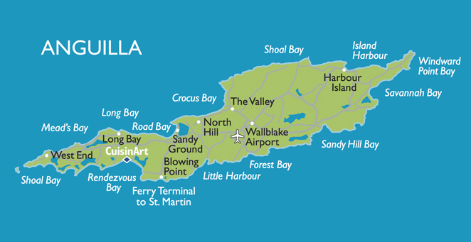Anguilla Cities Map